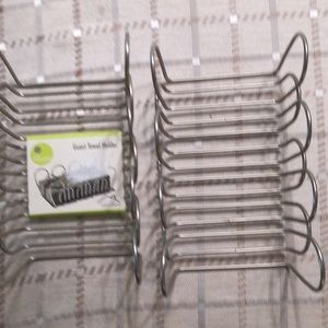 Bloom chrome guest retangular towel holders - 2